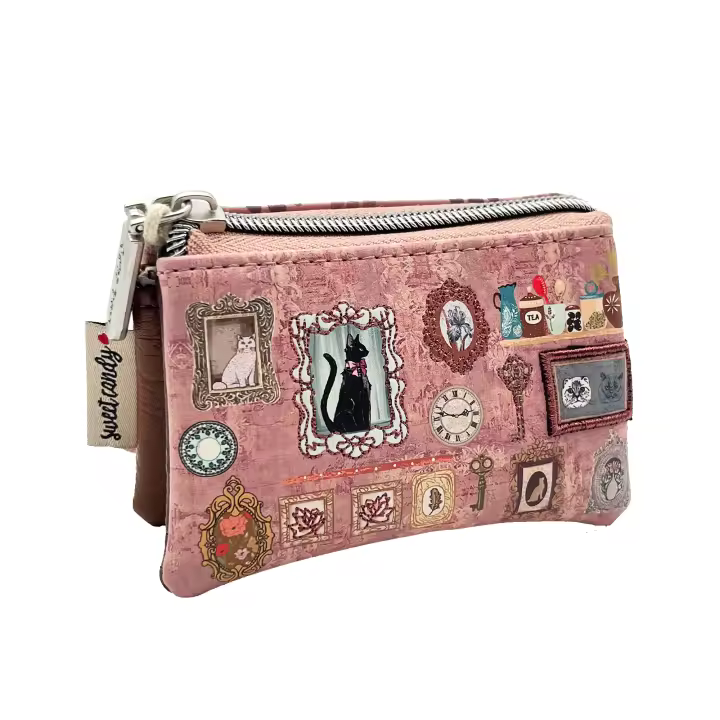 Monedero Sweet Candy Colección Fantasía Felina Edición Especial - Ideal para Organizar Tarjetas, Billetes y Monedas 10 x 3 x 6 cm - 1