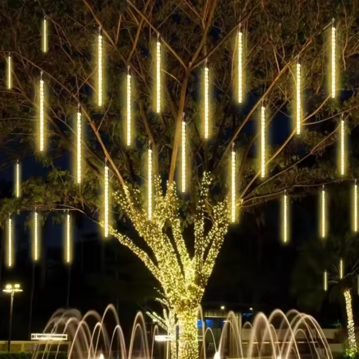Luces De Lluvia De Meteoros LED 30CM Impermeables Para Decoración De Jardín Y Fiesta Faeirys String Light De Caída De Gotas De Lluvia - 1