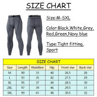 Pantalones De Entrenamiento De Compresión Para Hombres Ropa Deportiva Quick Dry Leggings Para Correr Y Ejercicios Fitness Con Cierre Elástico - details 0