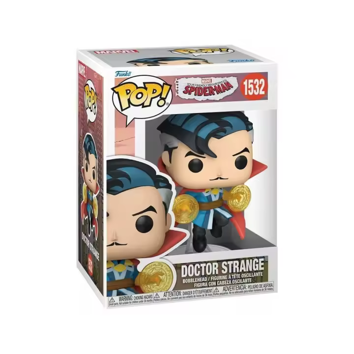 Funko Pop Marvel Tu Amigo y Vecino Spiderman Figura Doctor Strange con Cabeza Oscilante - 1