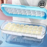 Cubiteras para Hielo con Tapa, 2 Capas Cubitera Silicona con Contenedor y Pala de Hielo, Sin BPA, 48 Cubitos de Hielo Cuadrado Molde Hielo, para Cóctel de Whisky de Cola Congelado (Azul) - details 6