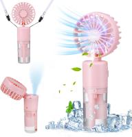 Mini Ventilador de mano con agua, Ventilador Portátil nebulizador,  Batería de Litio Recargable Ventilador Pequeño, humidificación silenciosa, 4 Velocidades Con 20ml de Agua de Enfriamiento en Spray para el Hogar Oficina Viajes al Aire Libre y Camping - details 0