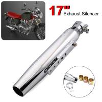 Escape De Moto Retro Vintage Clásico Electroplata Para Cafe Racer Bobber Chopper Custom Material De Acero Inoxidable Universal - details 4