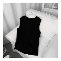 Camiseta De Hombre Sin Mangas De Color Sólido Casual Con Cuello Redondo Absorbente De Sudor Para Deporte En Verano - details 16