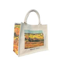 Bolsas de mano estilo Tote Bag para mujer,MEJORADA,Material de lona duradero con Patrón impreso estilo pintura al óleo,con cierre de Botones magnéticos,Informal, práctico, gran capacidad - details 4