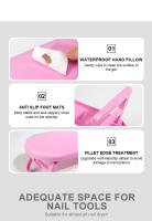 Soporte De Mano Plegable Para Manicura Y Masajes Espuma Almohadilla De Apoyo Para Mesa De Salon De Belleza Y Oficina - details 1