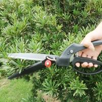 Tijeras de césped con cabezal giratorio de 180 grados, tijeras ligeras de jardín con mango de bucle, hoja de acero SK-5 de 5 pulgadas, ideal para cortar bordes y recortar hierba decorativa. - details 1