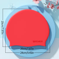 Gorro De Natación De Silicona Impermeable Y Elástico Para Mujeres Y Hombres Gorro De Natación Puro Color De Alta Elasticidad - details 9
