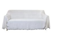 Colcha multiuso 85% algodón reciclado 15% poliéster diseño diamantes beige - details 1