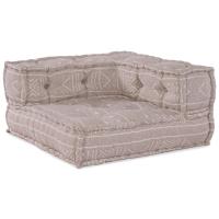 Pouffe Modular vidaXL Marrón Claro 70x70x54 Tela - details 1