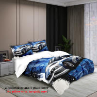 Juego De Cama Deportiva 3 Piezas Con Estampado De Carreras Incluye Funda De Edredón Y 2 Almohadillas No Rellenas Skin-friendly Transpirable Antipelusa - details 2