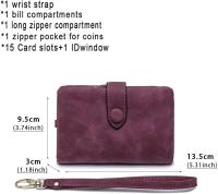 Cartera de cuero plegable para mujer con RFID bloqueo, Monedero with Ventana para Identificación y tarjetero - details 4