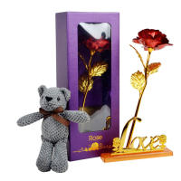 Caja De Regalo Creativa Con Rosas De Oro Para Día De San Valentín Día Del Maestro Regalo Original Para Aniversarios Cumpleaños Fiesta De Enlace Decoración Del Hogar - details 9