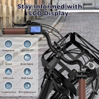 Bicicleta eléctrica de larga duración Fafrees F26, motor de 250 W, batería de 36 V 20,3 Ah, neumáticos de 26 x 1,95 pulgadas, velocidad máxima de 25 km/h, alcance de 140 km, SHIMANO de 7 velocidades, frenos de disco mecánicos, pantalla LCD de 2,3 pulgadas - details 6