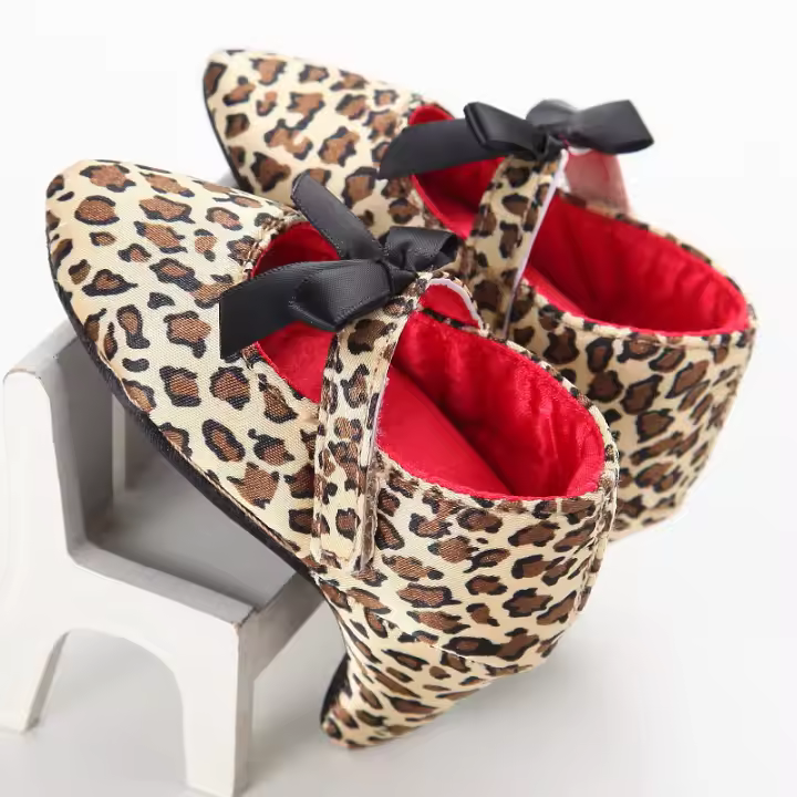 Zapatillas De Fiesta Para Bebé Niña Con Lazo Estilo Princesa Zapatos De Cama Para 0-12 Meses Moda Infantil Zapatos De Fiel - 1