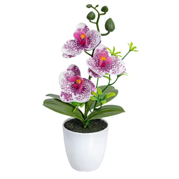 Orquídea Artificial Falsa Phalaenopsis Plantas Bonsái Para Interiores Y Exteriores Decoración De Oficina Hogar Bodas Y Eventos - 1