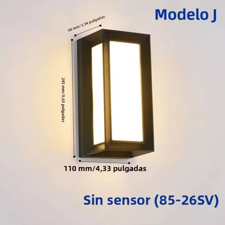 Lámpara De Pared LED Con Sensor De Movimiento Radar 6W 16W AC85-265V Luz Fría Y Cálida IP66 Impermeable Para Porche Jardín Exterior - 1