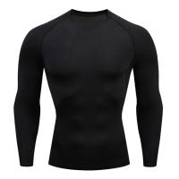 Camiseta Deportiva Para Hombre Secado Rápido Manga Larga Compresión Para Correr En La Pista Y Entrenar En El Gimnasio Top De Fitness Antiarrugas - details 2