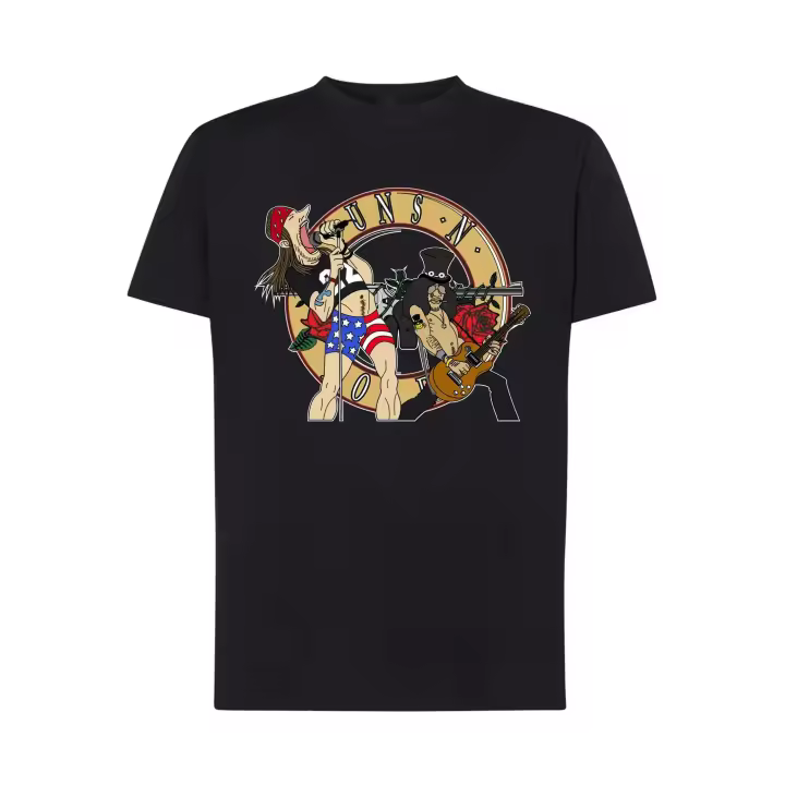 Guns N' Roses #2 - Camiseta Caricaturas componentes  banda música hard rock. Unisex - Algodón premium - 1