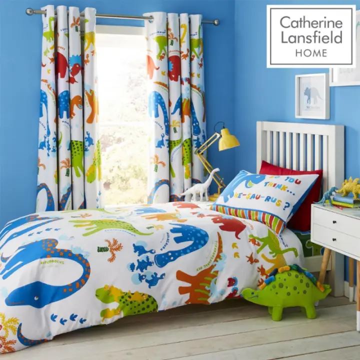 Catherine Lansfield - Funda Nórdica Dino Reversible Infantil - 48% Algodón y 52% Poliéster - 1