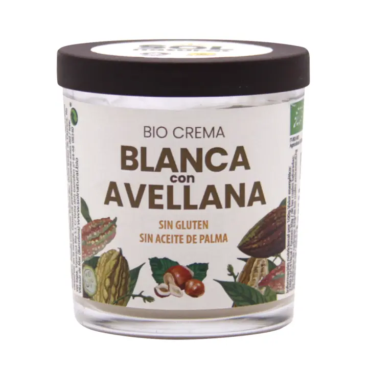 Crema blanca con avellana bio Sol Natural 200 g - 1
