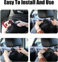 Gancho para reposacabezas de coche con soporte para teléfono,Ganchos para asiento de coche para Cartero y bolsos - details 0