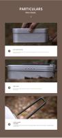 Caja De Almuerzo Calentada Portátil Campingmoon De Aluminio Duro Para Camping Y Picnics Cocina Al Aire Libre - details 6