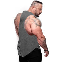 Camiseta Sin Mangas De Algodón Transpirable Para Hombre Color Sólido Casual Deporte Running Gimnasio Fitness Musculación Chaleco Suelto Vests - details 6