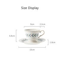Taza De Té Inglesa Retro Con Borde Dorado Estilo Ins Taza De Café De Cerámica Bone China Para Desayuno Y Postres Taza Con Tazón Reutilizable Y Cuidado Manual - details 2