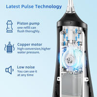 LISM Ortoirrigador USB Recargable Jet De Agua Dental Portátil Limpieza De Dientes Impermeable Con Tanque De Agua De 310ML Para Adultos - details 2