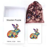 Rompecabezas De Madera En Forma De Conejo Misterioso Modelo 3D Decoración Para El Hogar Regalo De Fiestas Entretenimiento Y Alivio Del Estrés A3 A4 A5 - details 5