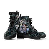 SP Nuevas Botas Martin de otoño E Invierno, BOTAS DE TRABAJO británicas con estampado digital de Dibujos animados para Damas, BOTAS Altas de cuero de gran tamaño. - details 3