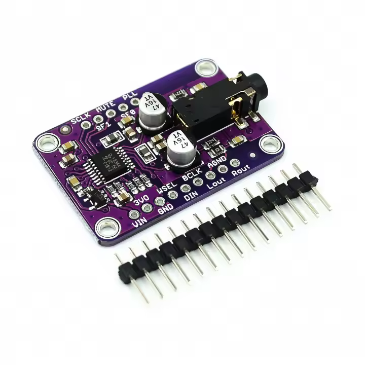 Módulo DAC 1334 UDA1334A I2S Decodificador De Audio Estéreo Para Arduino 3.3V - 5V Placa De Módulo De Circuitos Integrados - 1
