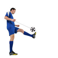 Bola De Fútbol Tamaño 2 Para Entrenamiento Acompañada Por Bolsas De Juguete Cinturón Y Cuerda Para Rotación Equipo De Entrenamiento Individual Para Niños Y Adultos - details 0