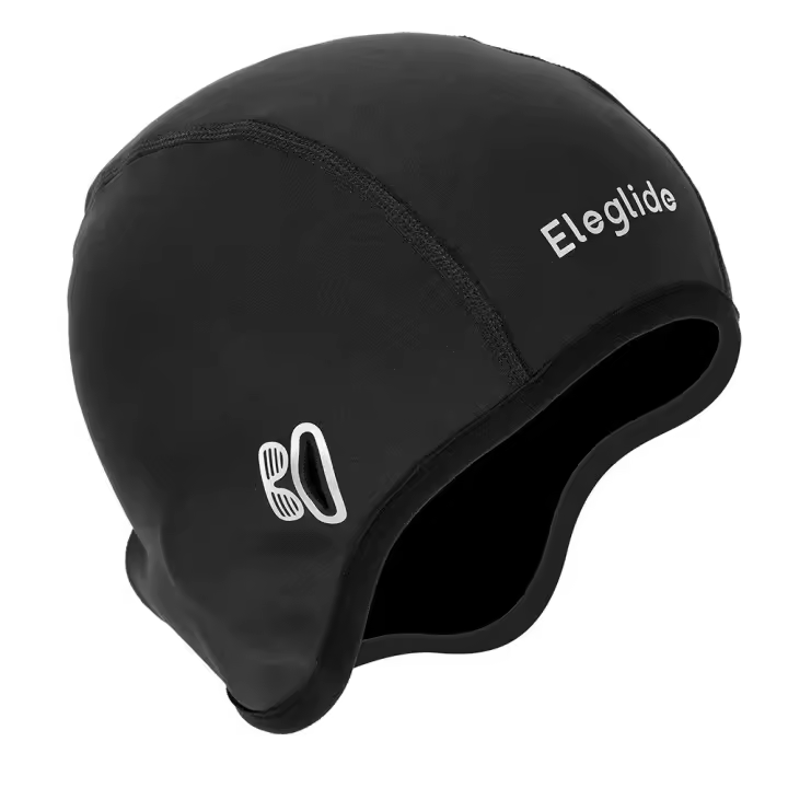 Gorra de ciclismo con calavera, ajustable en tamaño - Negro, tela cómoda y transpirable, buen ajuste para varios tamaños, excelente protección contra el frío, solución fácil para los anteojos - 1