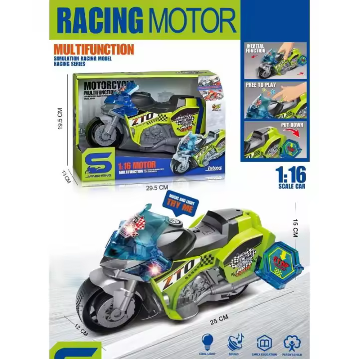 MOTO POLICIA 1:16 LUCES Y SONIDOS DE PANRITOS - 1