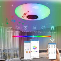 Luces de techo LED Bluetooth Altavoz 36W, Rhythm de color musical regulable RGB Lámpara de techo with remote control/APP, waterproof para dormitory, Sala de estar, habitación de los Niños (JZV) (I4L) (ZFW) - details 4