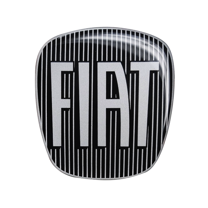 Fiat 3D pegatina de repuesto Logo Negro para el punto trasero grande