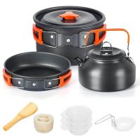 Juego De Cocina Para Camping LISM Para 2-3 Personas Sello Antigoteado Con Vaso De Té Aluminio Plegable Para Picnic Al Aire Libre - details 22