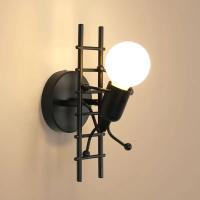 Lámpara De Pared Moderna Creativa Con Diseño De Hombre Escalando Compatible Con Dormitorio Pasillo Habitación De Niños Iluminación Interior Decorativa Industrial - details 0