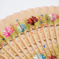 Abanico Plegable De Madera Para Baile Español Nuevo Adorno Para Fiesta Decoración Del Hogar O Regalo De Arte Y Manualidades - details 19