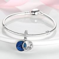 Amuletos Abaloriales colgantes Cuentos Plata with Circonita Cúbica 5A Compatible Pulsera Europea, Navidad Encantos para - details 0
