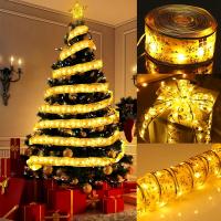 Luces De Navidad LED Cadena De Tules Con Borlas Adornos De Árbol De Navidad Decoración Para El Hogar 2024 Navidad Natal Año Nuevo 2025 - details 8