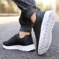 Zapatos De Correr Para Hombre Invierno Ligeros Confortables Antideslizantes Impermeables De Cuero Artificial Y Malla Suela De Goma - details 9