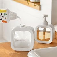 Dispensador De Jabón Portátil Para Baño 500/300ml Reutilizable Para Loción Champú Gel De Ducha Soporte De Viaje Botella De Bomba De Baño Material Plástico - details 0