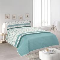 DEKORA SOUL - Colcha Bouti Reversible Bicolor Lisa o Estampada para Cama 80/90/105/120/135/140/150/160 cm - 100% Microfibra Extra Suave, Cubrecama Ligero para Primavera, Verano y Entretiempo - Incluye Funda de Cojín - details 5