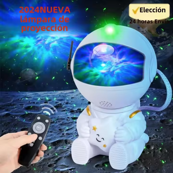 Proyector De Estrellas Y Astronauta Galaxy LED Luz Nocturna Decoración Para Habitación Regalo Para Niños Lámpara Atmosférica De Dibujo Animado - 1
