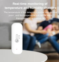 Sensor De Temperatura Y Humedad Zigbee Inteligente Para Interior Compatible Con Alexa Y Google Home Monitorización Para El Hogar - details 3