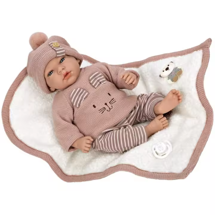 Muñeca Elegance 40 Cm Andie Rosa C/Manta (Muñeco De Peso) - 1