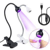 Lámpara De Curado De Uñas UV 5W Con Clip Y Tubo Flexible Luz LED Para Secado De Polvos De Uñas Art Lalic Stainless Steel - details 0
